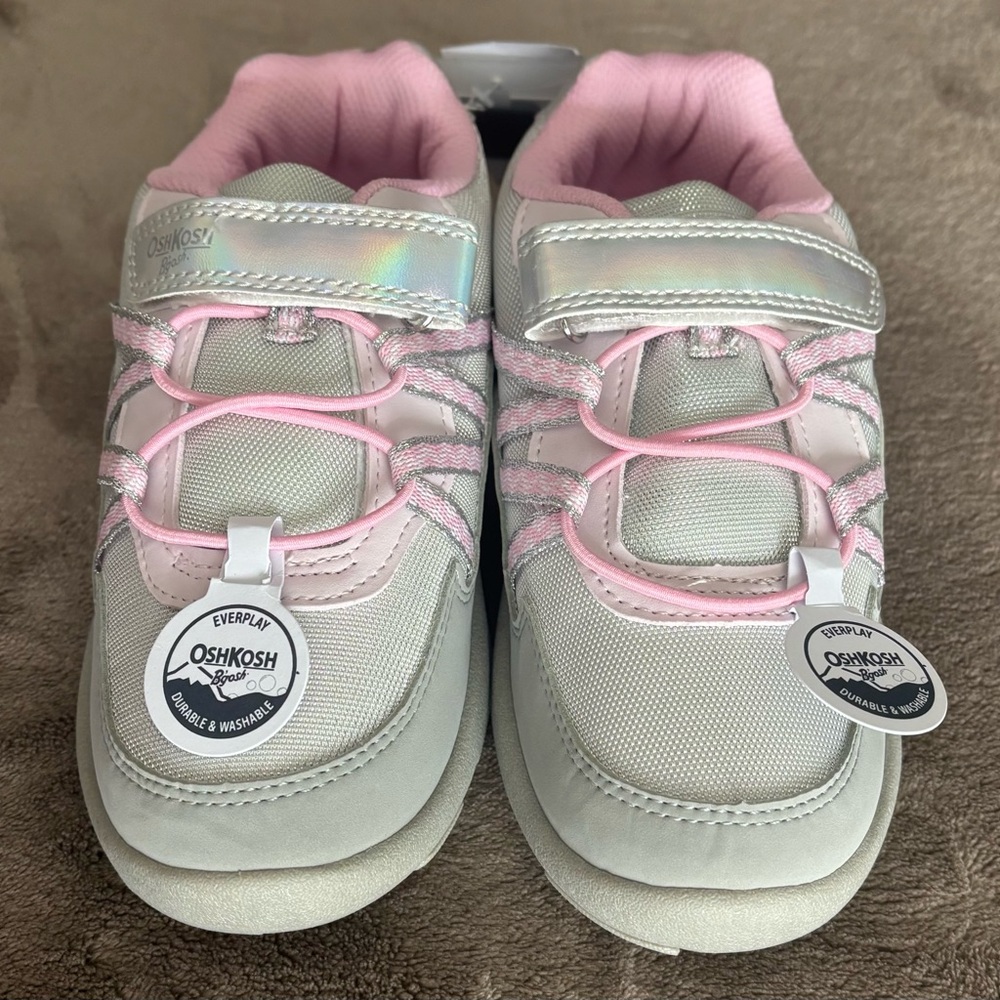 NWT OshKosh B'gosh Kids' Pink and Silver Sneakers